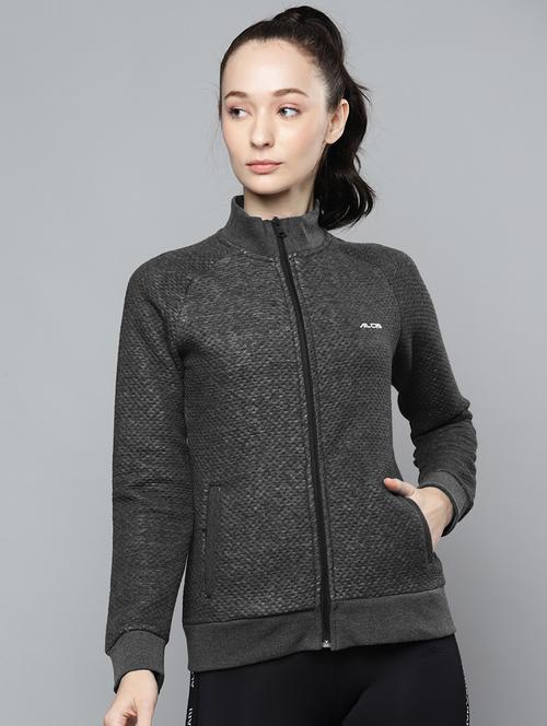 stand collar printed jacket - 18079744 - Standard Image - 0