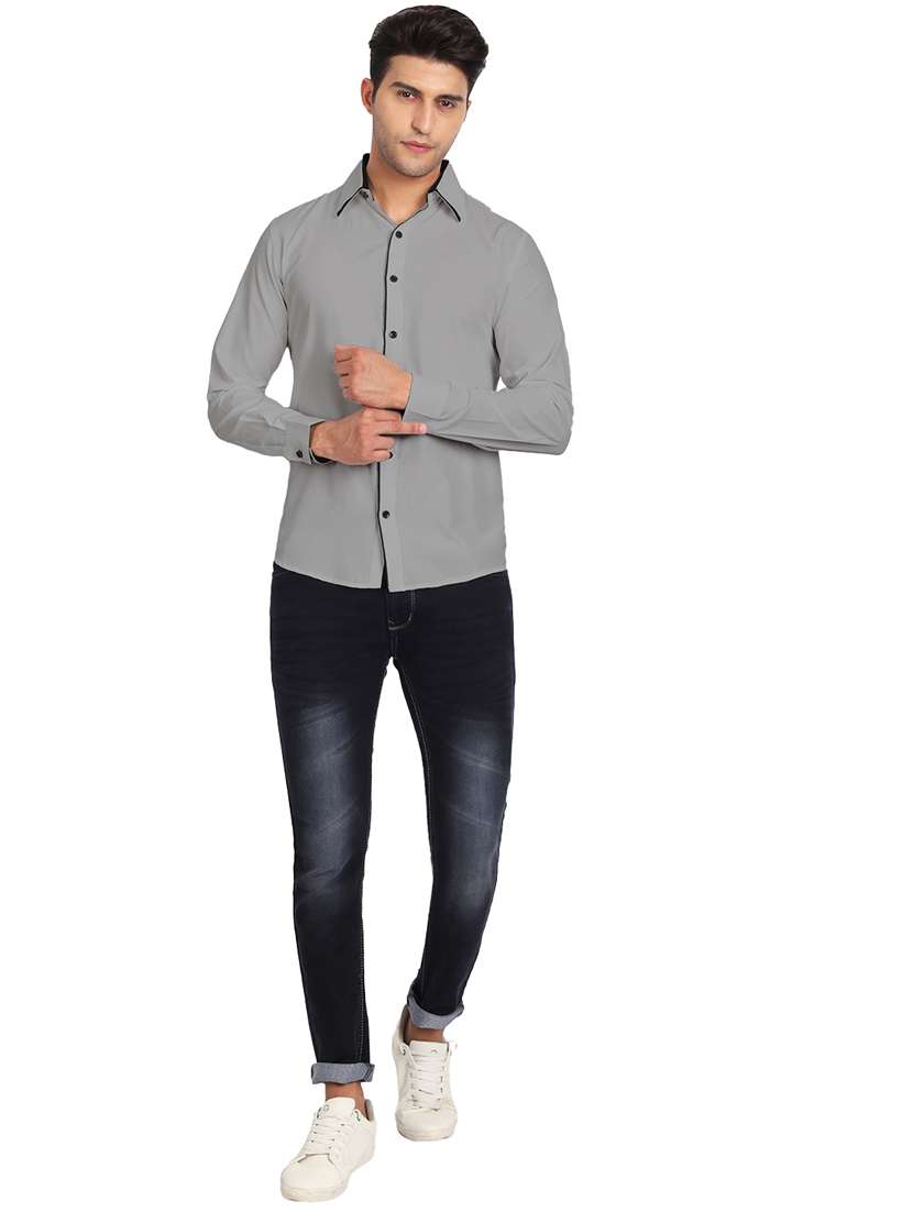 Mens Solid Casual Shirt - 18079860 -  Standard Image - 3