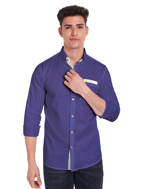 mens solid casual shirt - 18079880 - Standard Image - 0