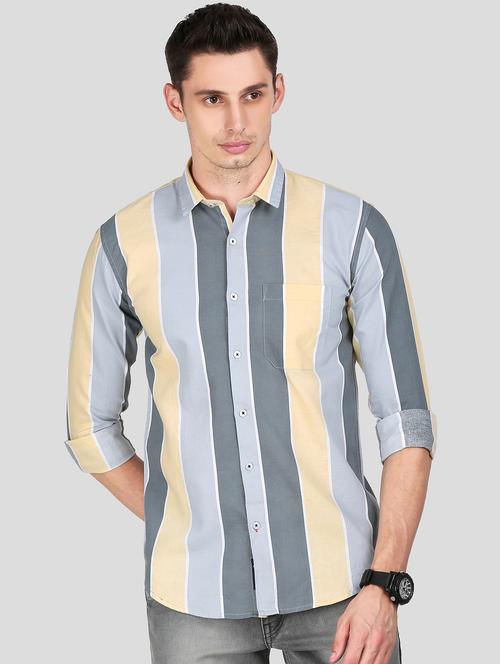 yellow stripe casual shirt - 18079961 -  Standard Image - 0