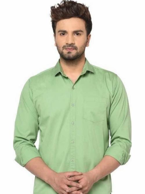green cotton shirt - 18080122 -  Standard Image - 0