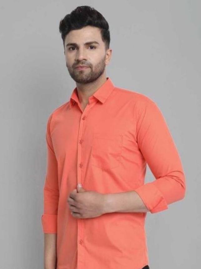 orange cotton shirt - 18080127 - Zoom Image - 0