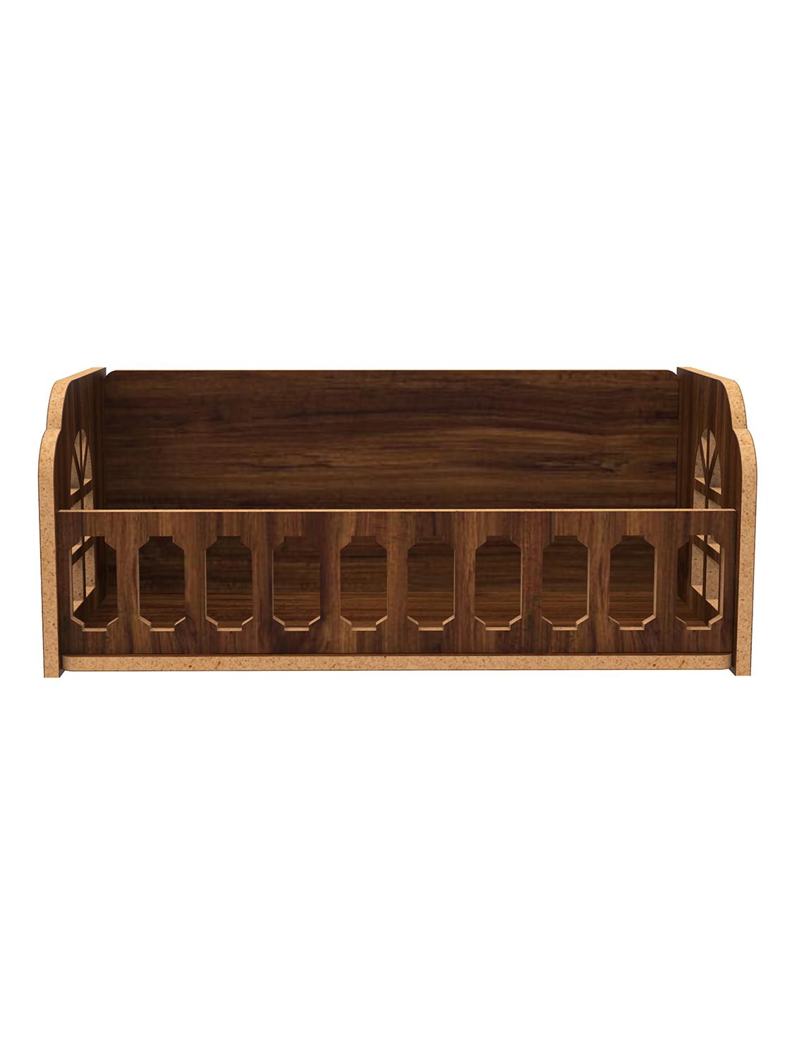 home sparkle wall mounted wooden shelves for living room, bedroom, bathroom, living room, kitchen – dark brown - 18080964 - Standard Image - 3