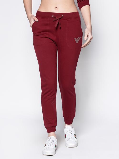 drawstring waist solid track pant - 18081104 - Standard Image - 0