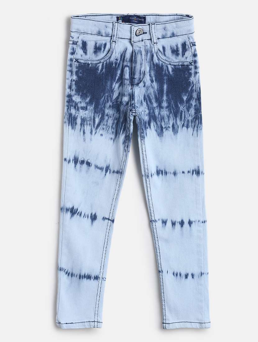 boy's tie & dye skinny fit jeans