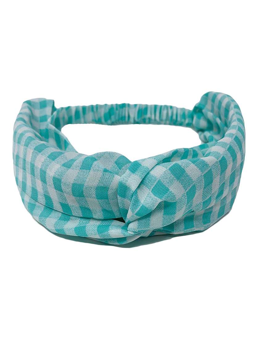 mint & oak checks the way - green hairband for women