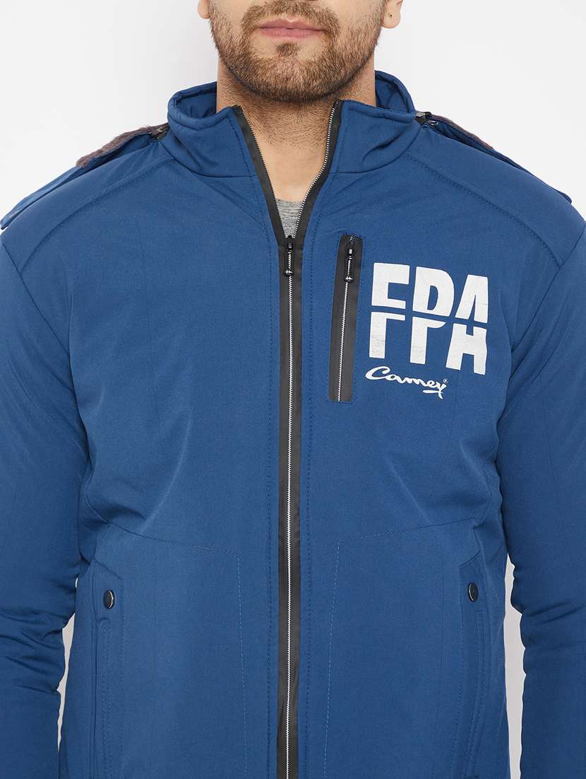 blue chest printed jacket - 18081462 -  Standard Image - 5