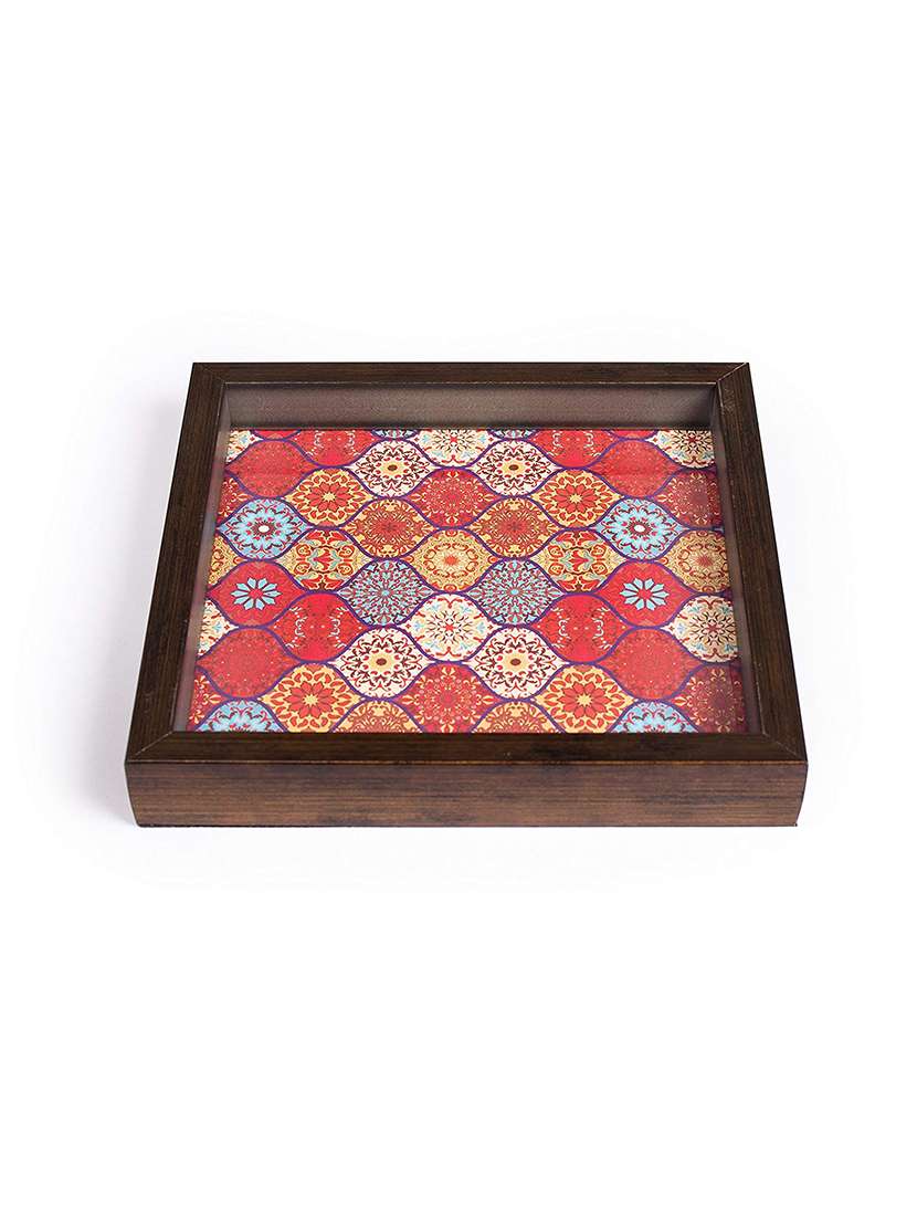 fireflies acrylic tray ideal for tableware decorations (pack of 1, brown)