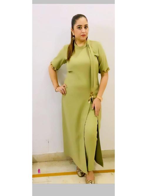 imported georgette kurti pant set  - 18082078 -  Standard Image - 0