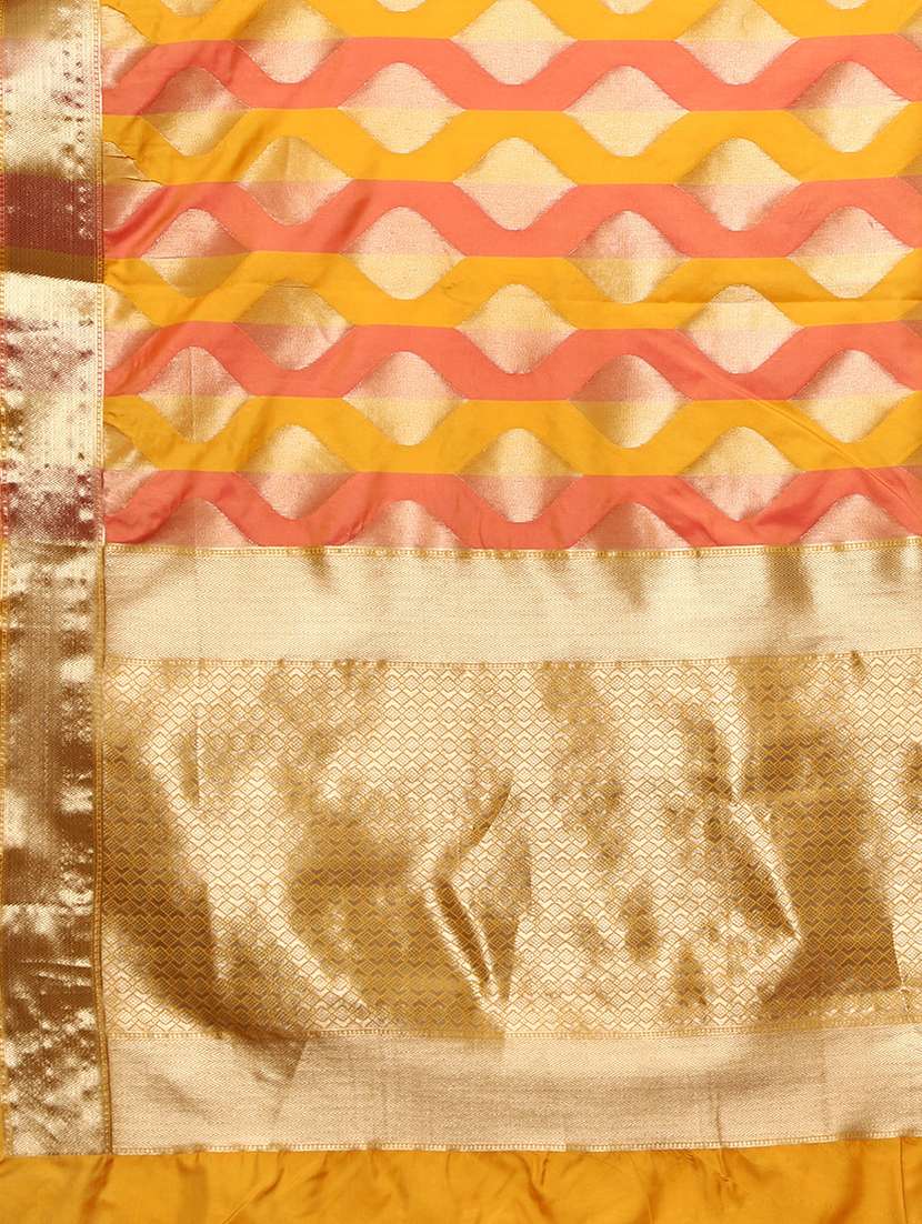 zari work banarasi saree with blouse - 18082233 - Standard Image - 3