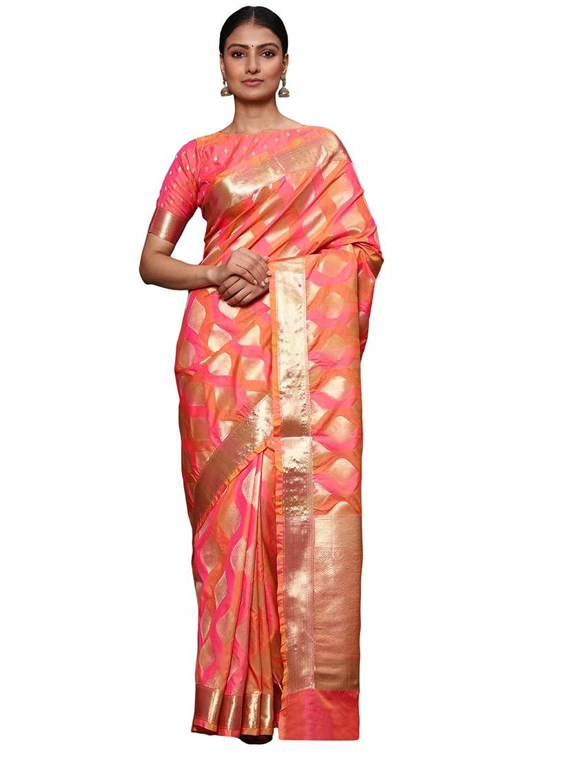 zari work banarasi saree - 18082234 - Zoom Image - 0