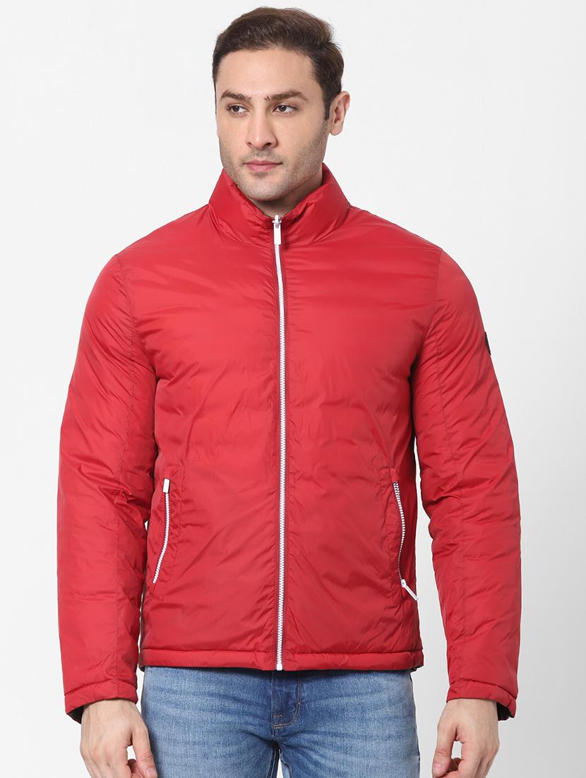 red solid bomber jacket - 18083814 - Zoom Image - 0