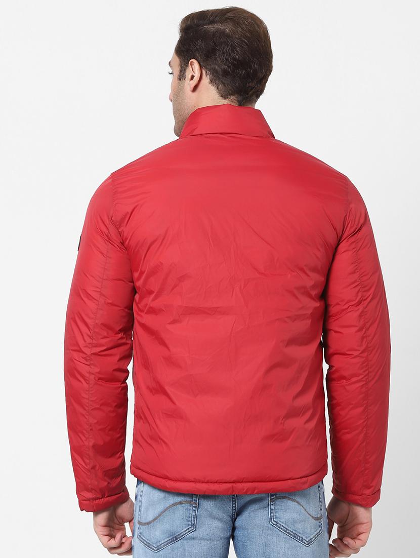red solid bomber jacket - 18083814 - Standard Image - 3