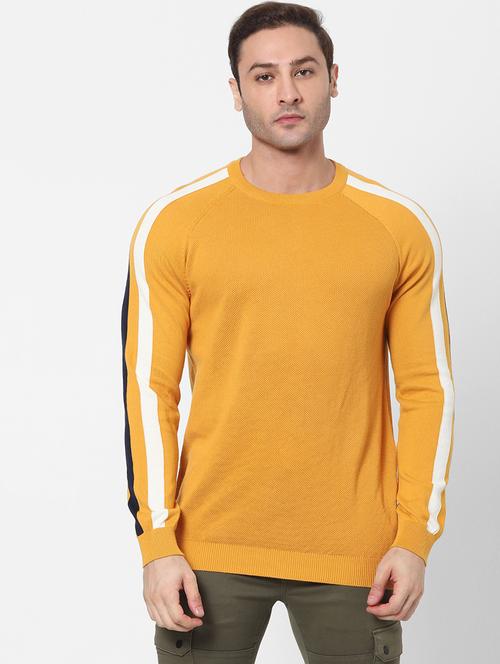 yellow side taped pullover - 18083840 - Standard Image - 0