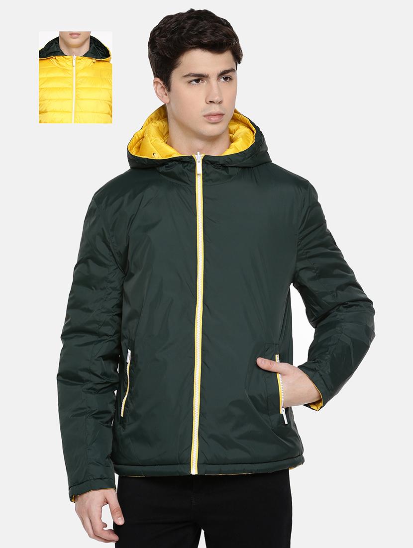 green solid quilted jacket - 18083848 - Zoom Image - 0