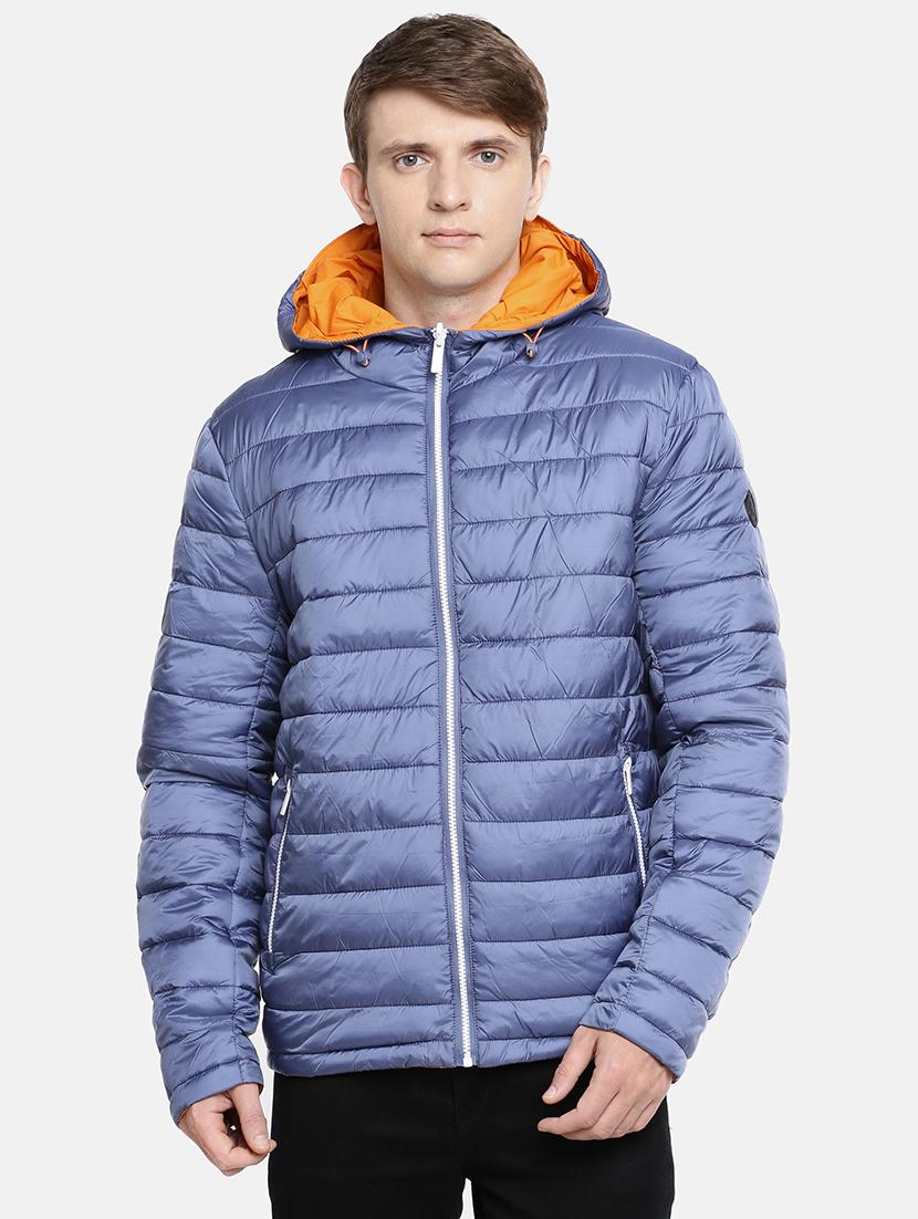 orange solid quilted jacket - 18083849 - Zoom Image - 0