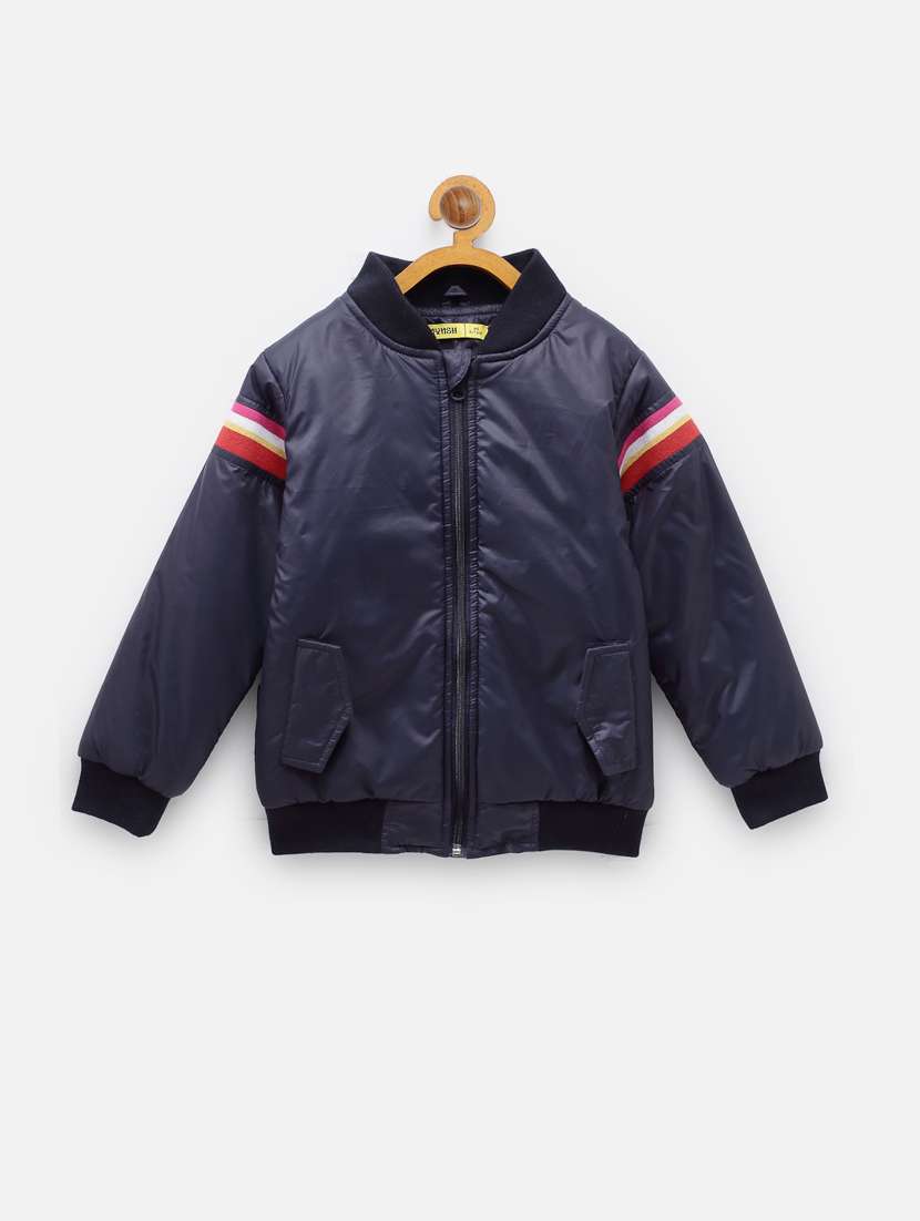 navy blue contrast taped jacket  - 18089270 -  Zoom Image - 0