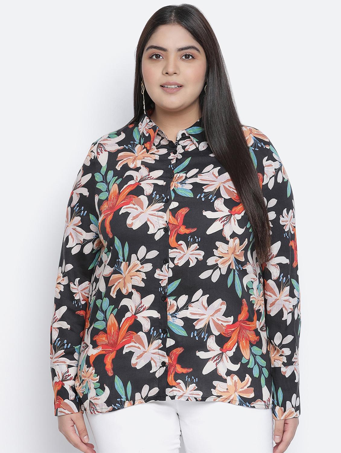 long sleeved floral shirt - 18105929 - Zoom Image - 0
