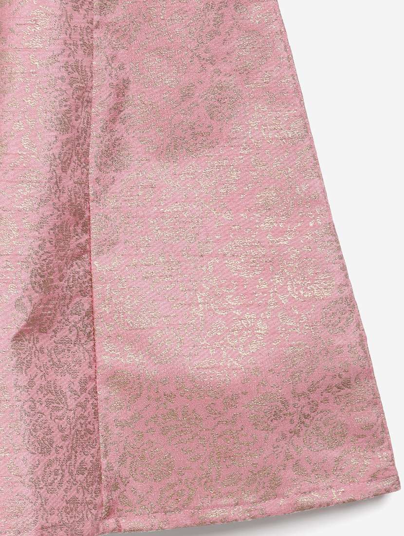 pink silk blend anarkali kurti - 18106197 -  Standard Image - 3