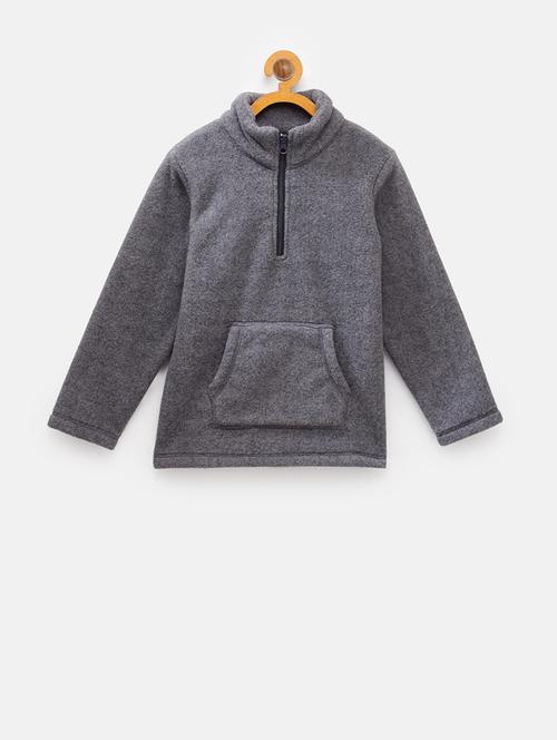 grey cotton sweatshirt - 18106341 - Standard Image - 0