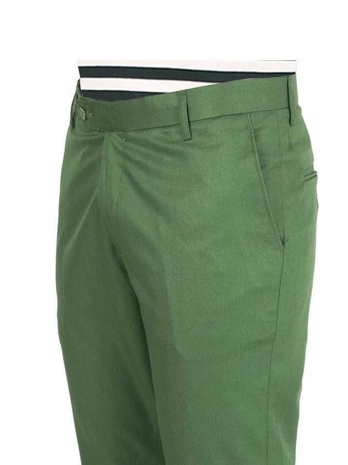 light blue cotton trousers - 18107929 - Standard Image - 3