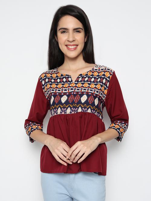 trendy women's top & tunics, party - 18109265 - Standard Image - 0