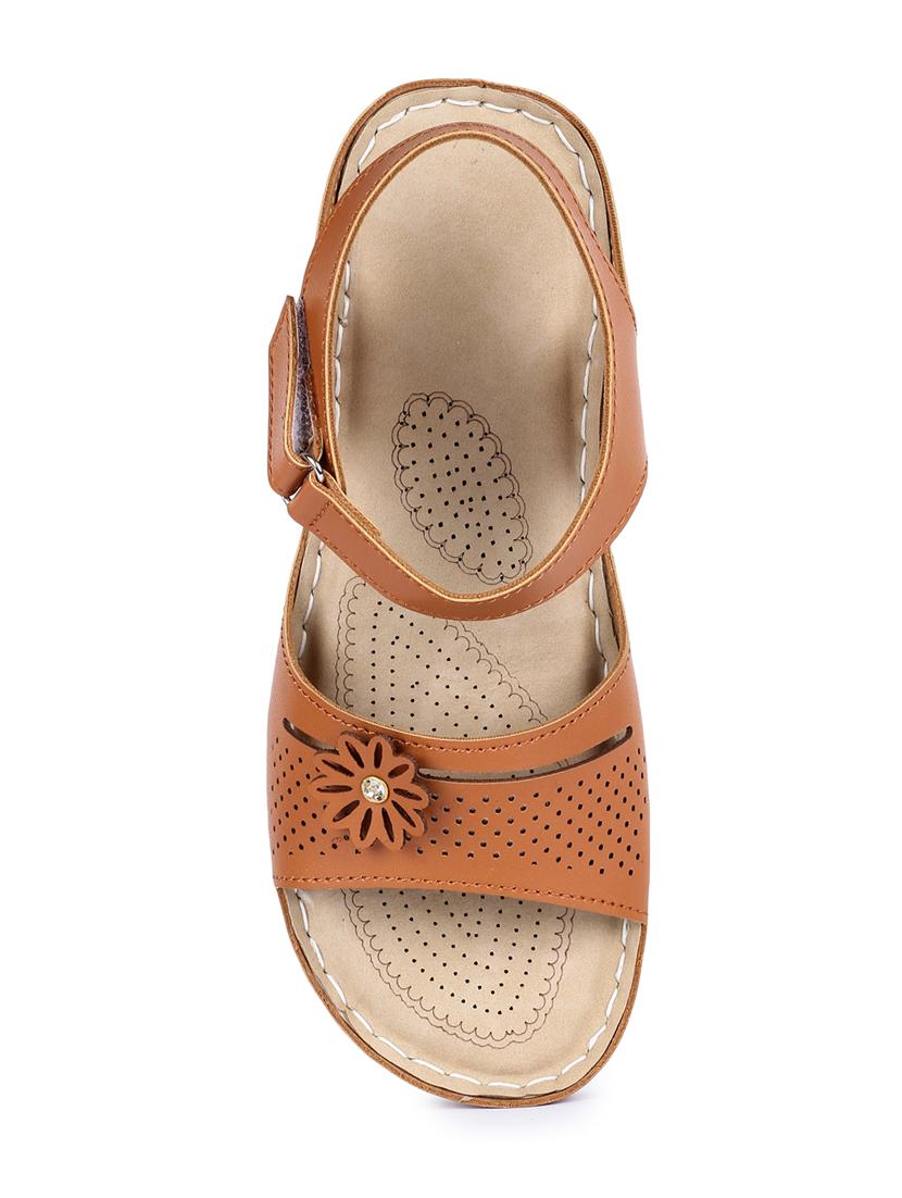tan back strap wedge - 18110115 - Standard Image - 3