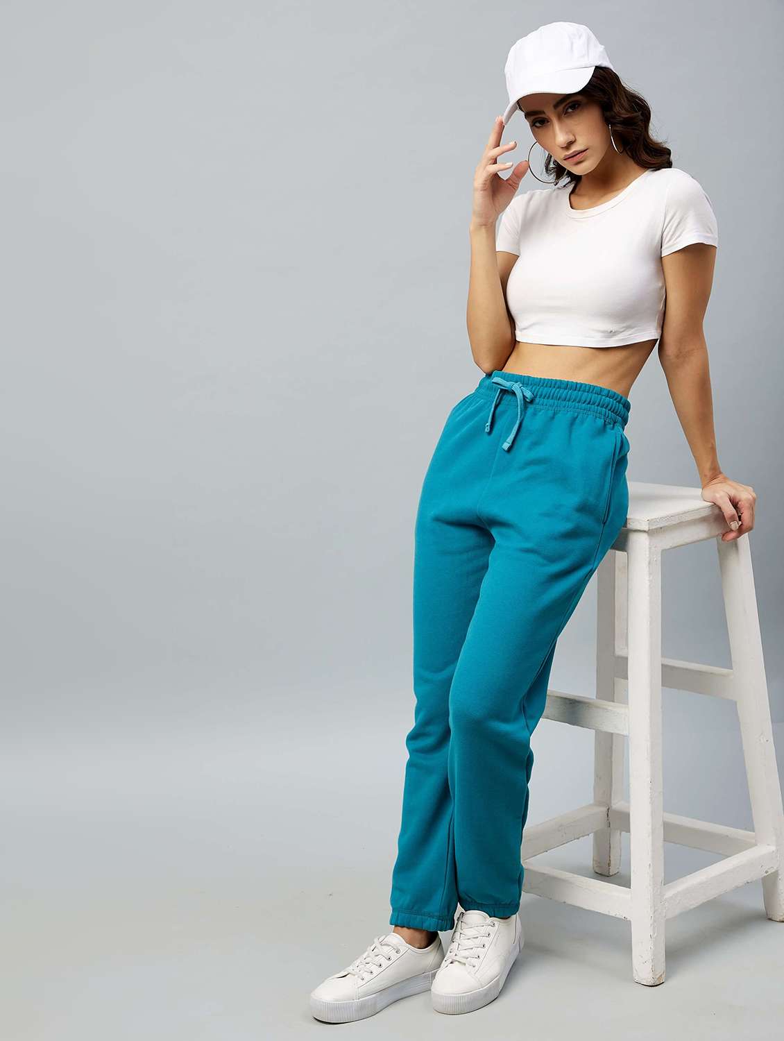 mid rise solid jogger - 18110237 -  Standard Image - 3