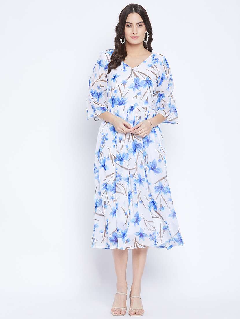 women's fit & flare floral dress