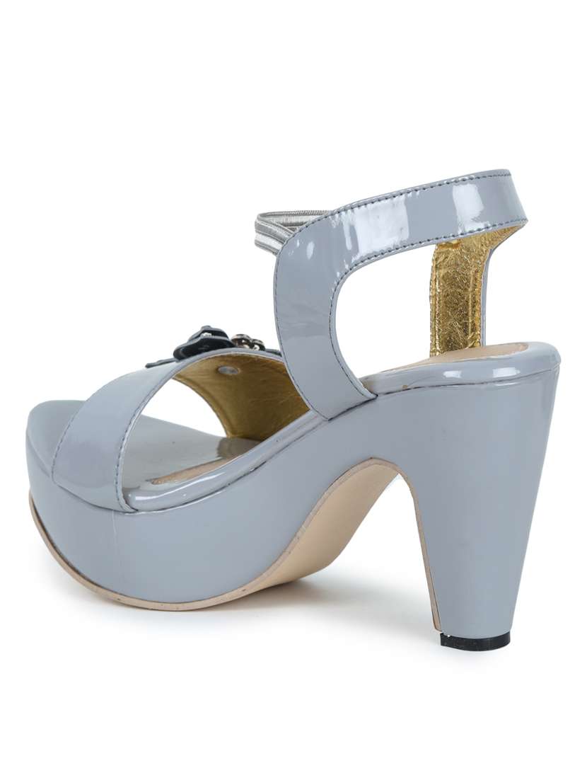 grey synthetic slip on sandals - 18111247 -  Standard Image - 3