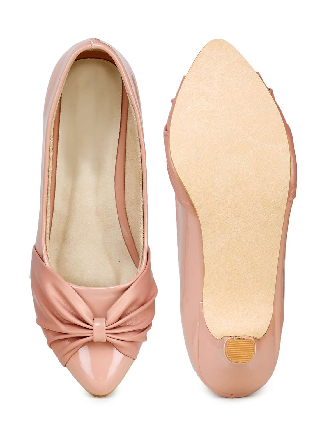 pink synthetic slip on pumps - 18111460 -  Standard Image - 3