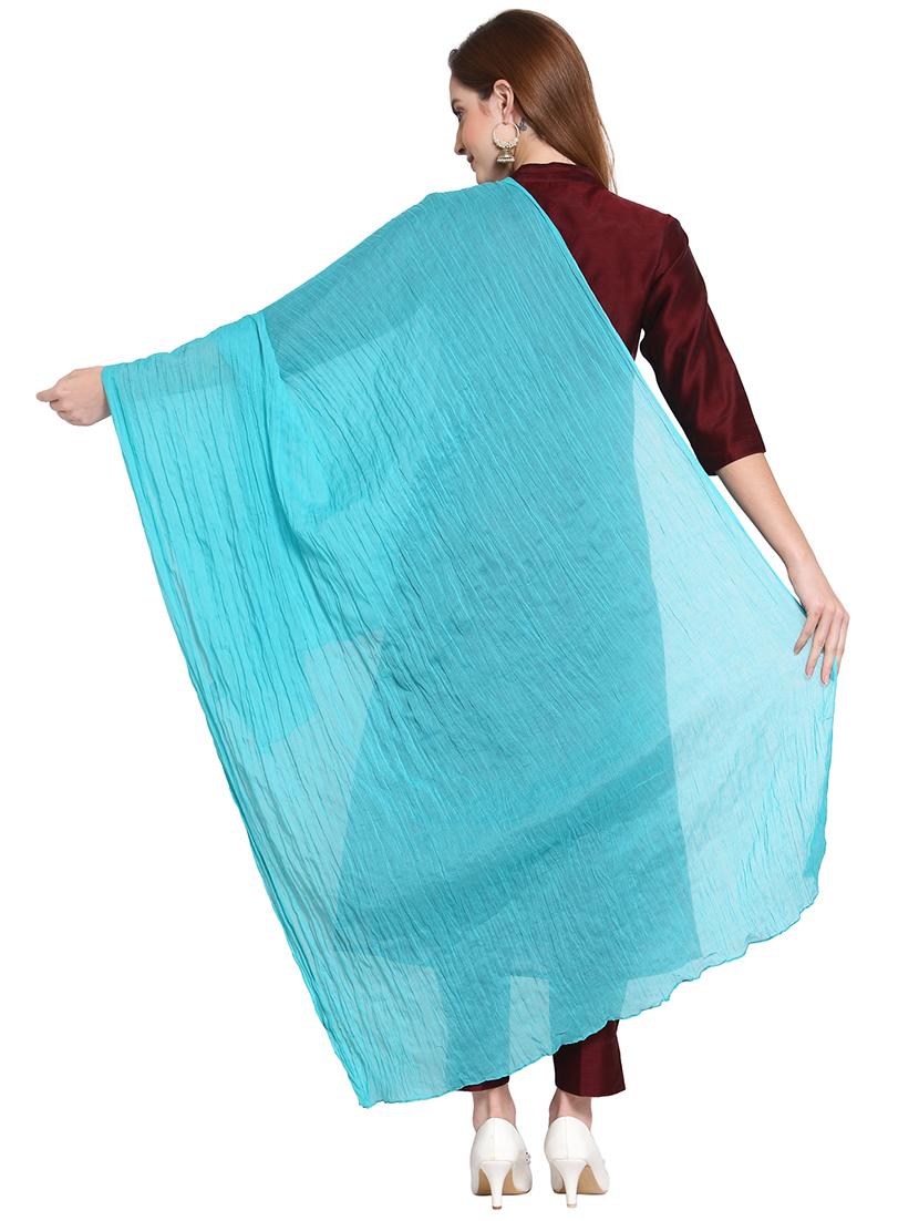 blue cotton stole - 18112252 - Standard Image - 3