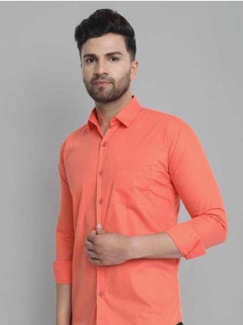 orange cotton shirt - 18112330 - Standard Image - 0