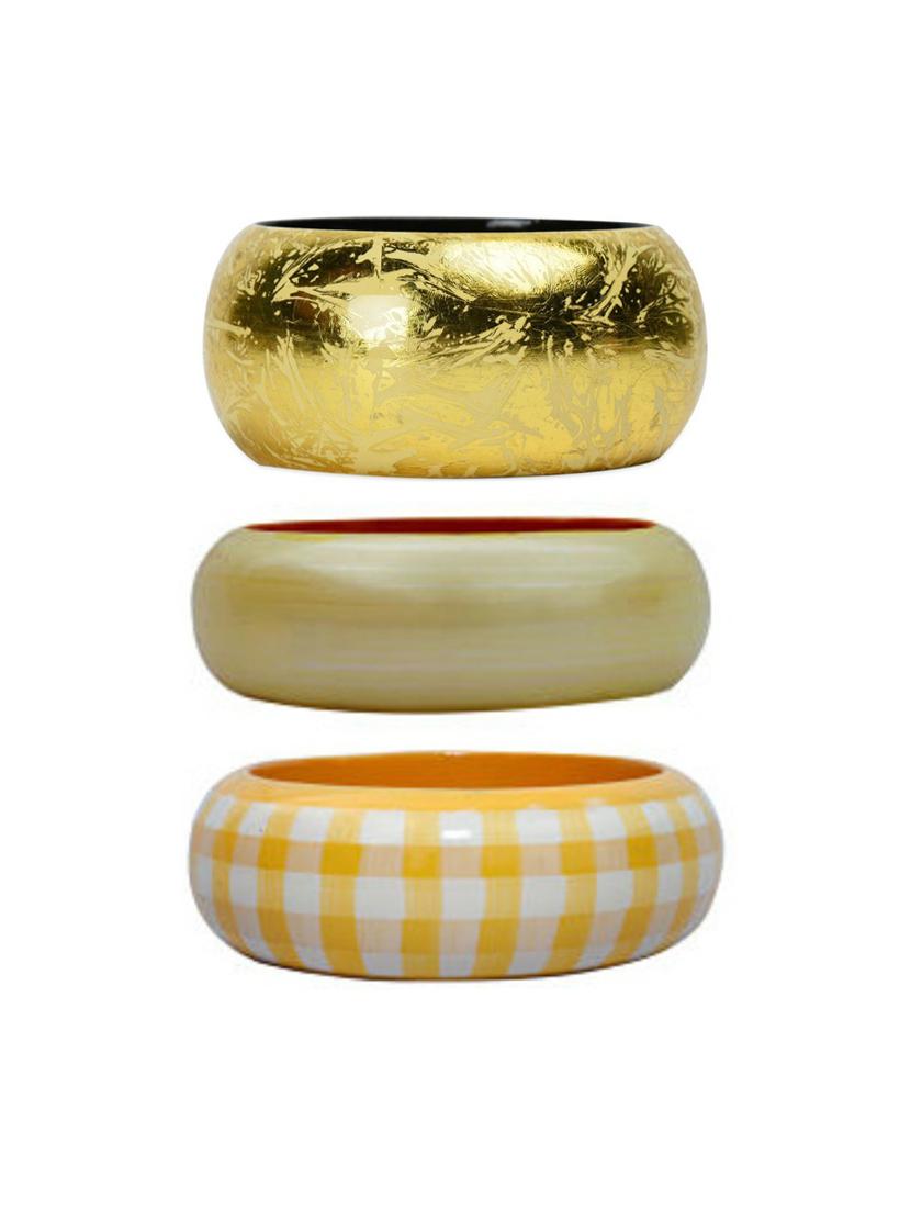 set of 3 multi colored wood bangle - 18112433 - Zoom Image - 0