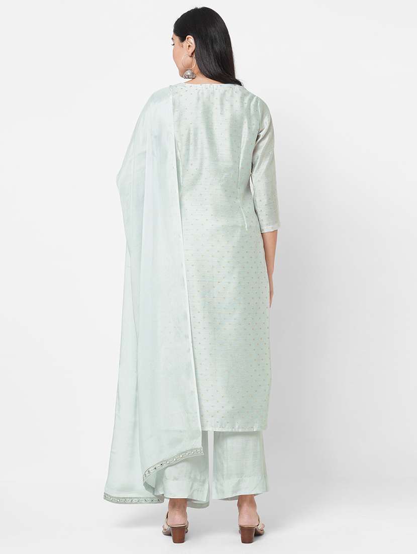 embroidered unstitched suit set - 18113075 - Standard Image - 3