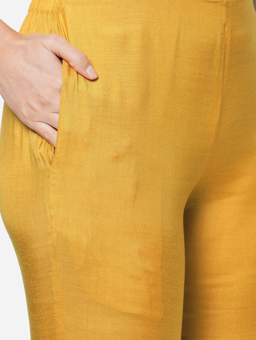yellow printed unstitched suit set - 18113077 - Standard Image - 5