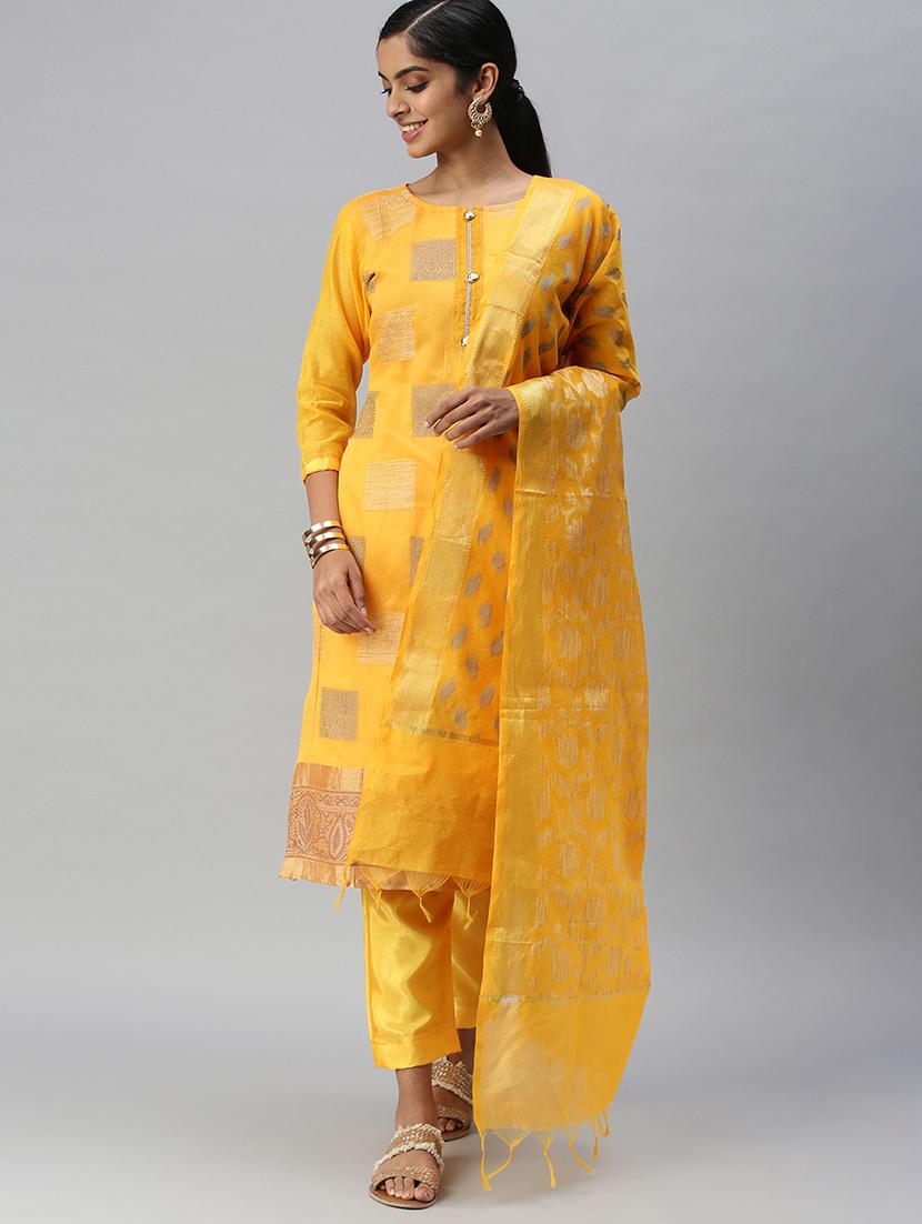 embroidered unstitched suit set - 18113082 - Zoom Image - 0