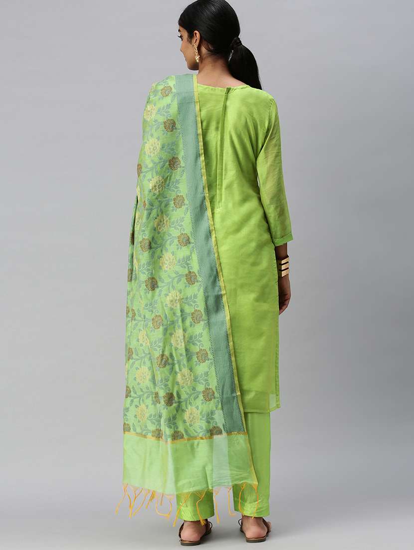 embroidered unstitched suit set - 18113087 -  Standard Image - 3