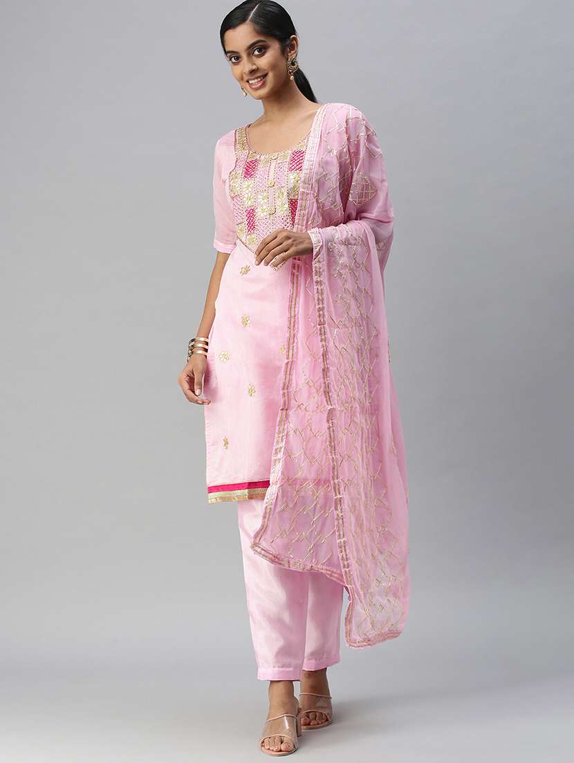 embroidered unstitched suit set - 18113092 - Zoom Image - 0