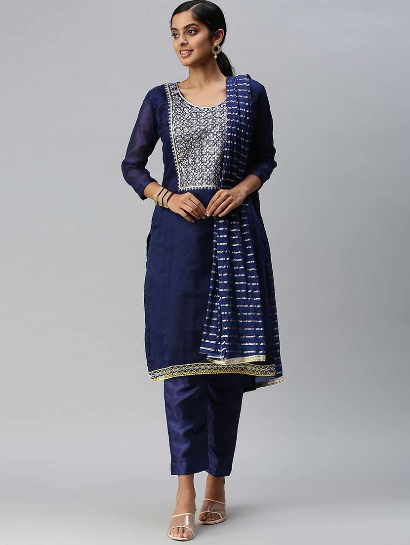 embroidered unstitched suit set - 18113094 - Zoom Image - 0
