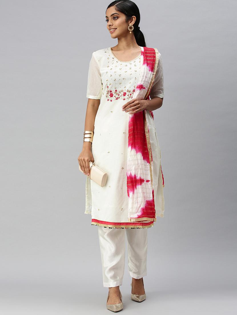embroidered unstitched suit set - 18113100 - Zoom Image - 0
