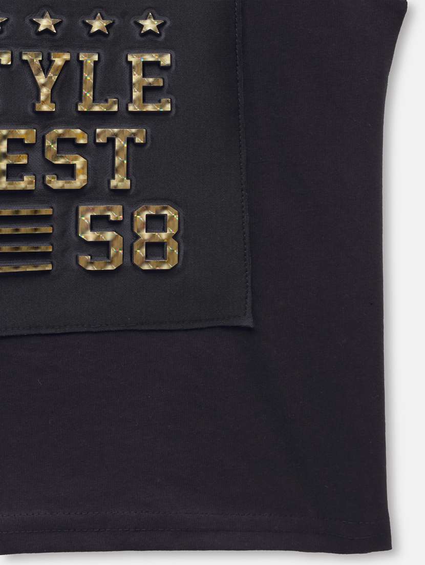 black printed t-shirt - 18113974 -  Standard Image - 3