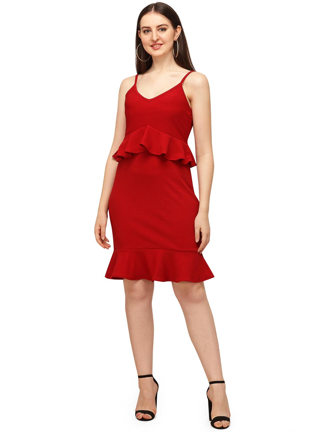 cami neck peplum dress - 18114278 -  Zoom Image - 0