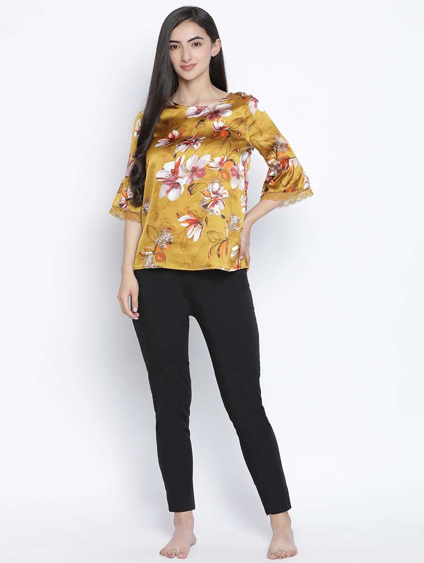 women's straight round neck top - 18116254 - Standard Image - 3
