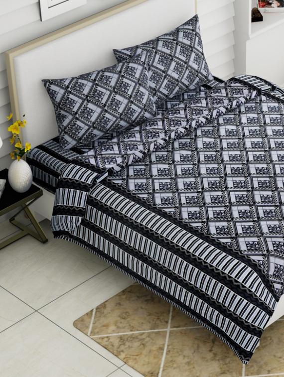 Buy online King Size Premium Pure Cotton Double Bedsheet With Two