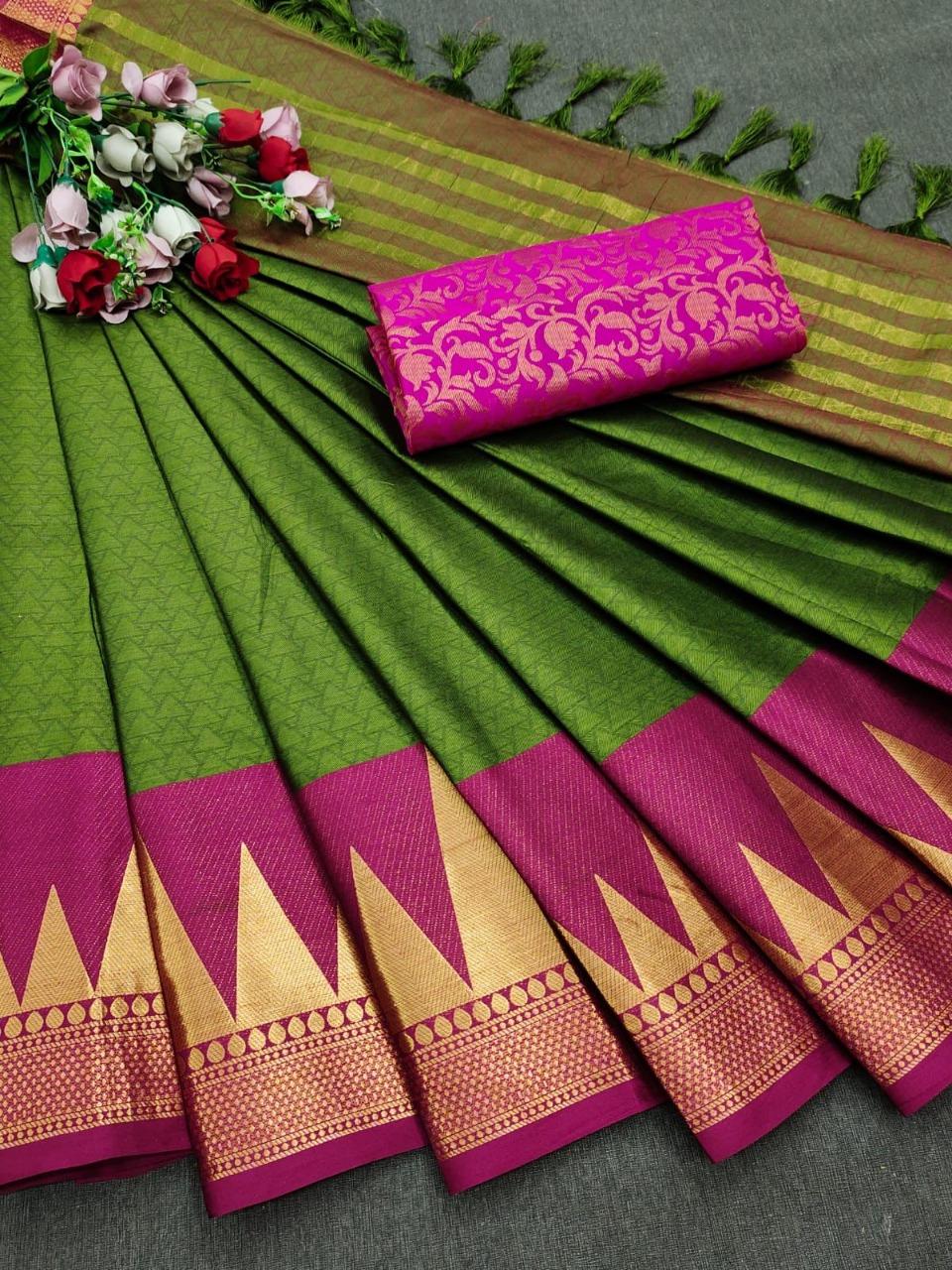 jacquard work silk saree  - 18117418 -  Zoom Image - 0