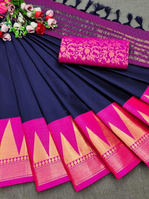 jacquard work silk saree - 18117425 - Standard Image - 0