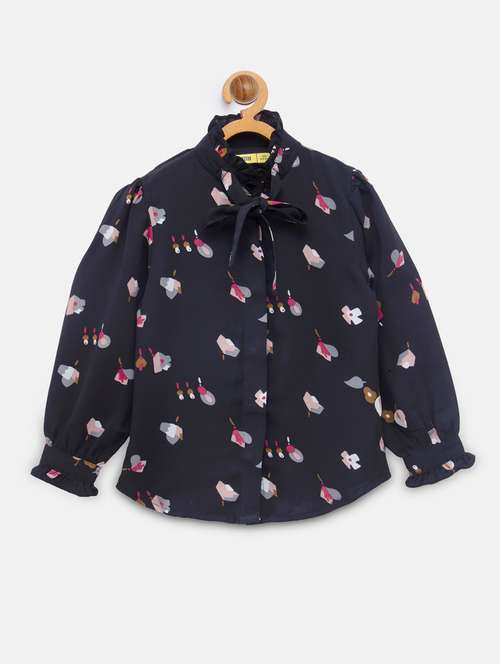 long sleeved printed top - 18117437 - Standard Image - 0