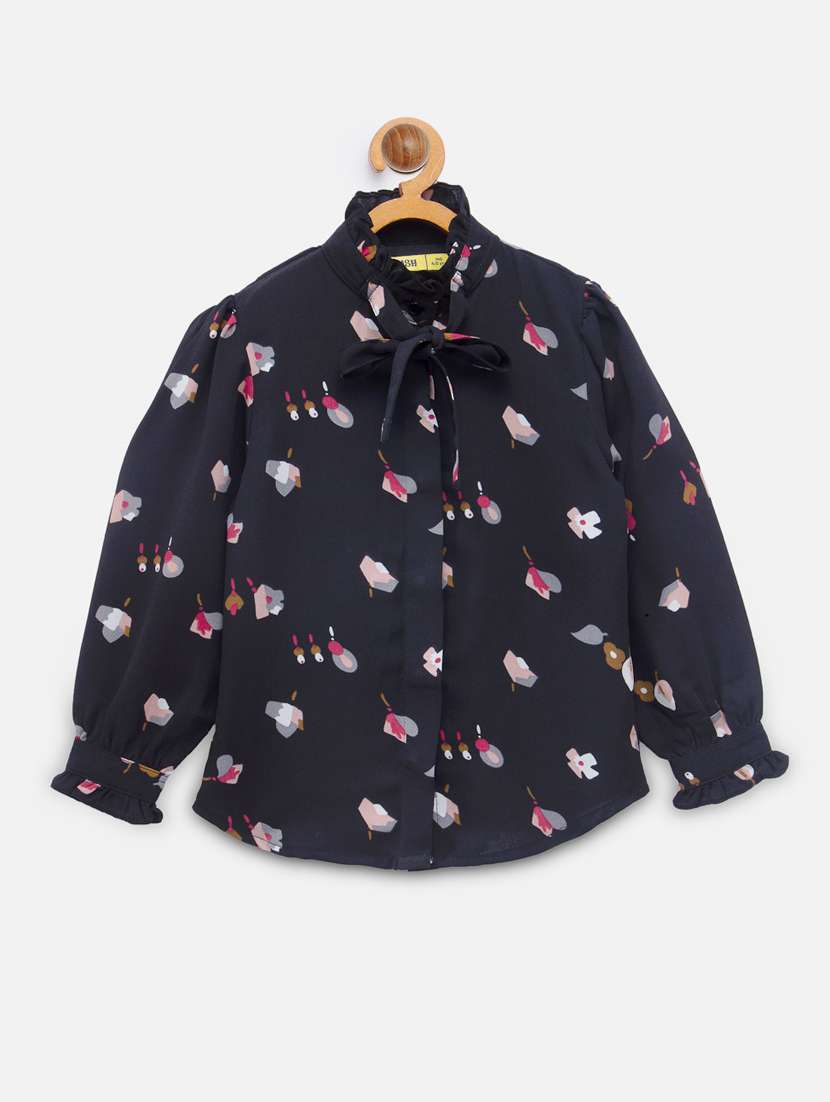 long sleeved printed top - 18117437 - Zoom Image - 0