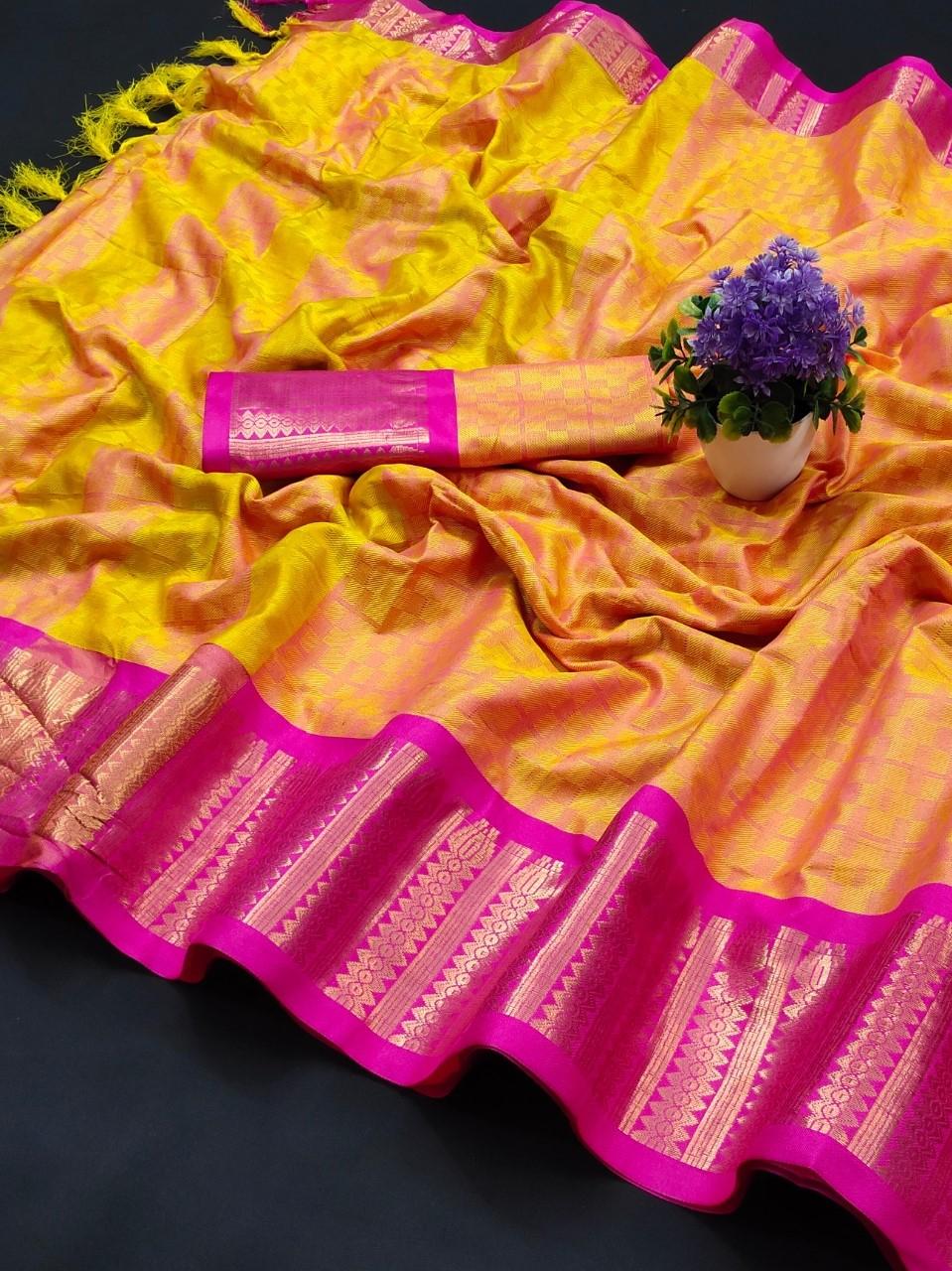soft cotton silk saree - 18117451 - Zoom Image - 0